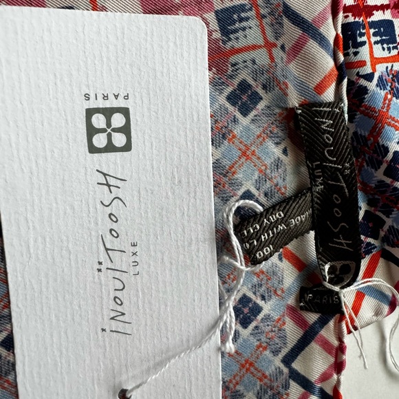 Inoui Toosh Luxe 100% Silk Scarf 70*70 Cm NWT - Picture 4 of 5